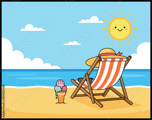 sunset illustration background