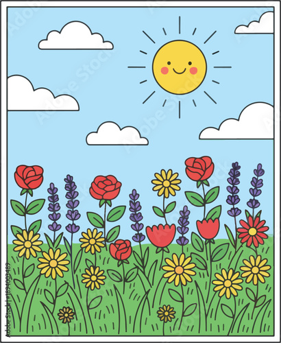 sunset illustration background