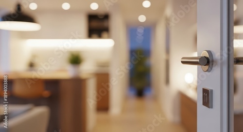 Wallpaper Mural Modern kitchen door with stainless steel handle Torontodigital.ca