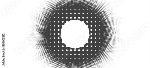 Abstract wave halftone black and white. Monochrome texture for printing on badges, posters, and business cards. eps10. modern. vctor illustration