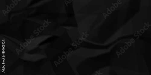 Crumpled parchment black paper billboard closeup ripped wrinkle litter canvas page vintage texture background.