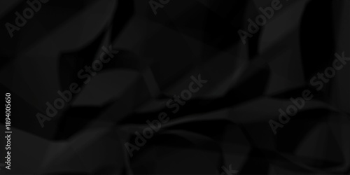 Crumpled parchment black paper billboard closeup ripped wrinkle litter canvas page vintage texture background.