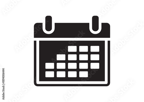 Calendar Icon, Editable Solid Vector Illustration