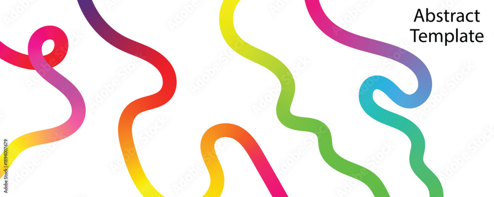 Obraz premium colorfull wavy line. colorfull gradient line colorfull abstract gradients line gradient wavy line abstract line