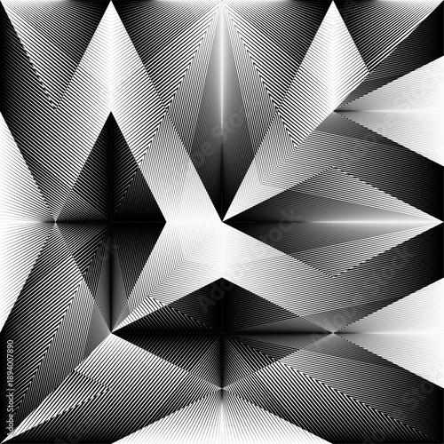 op art modern abstract background, original composition, creative geometric dynamic pattern, vector design element