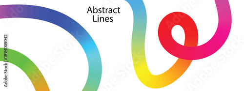 colorfull gradient line  colorfull wavy line. colorfull abstract gradients line gradient wavy line abstract line Abstract Gradient Color Line Waves Pattern. Vector Rainbow Ribbon.  