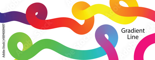colorfull wavy line. colorfull gradient line colorfull abstract gradients line gradient wavy line