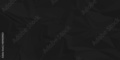 Crumpled parchment black paper billboard closeup ripped wrinkle litter canvas page vintage texture background.