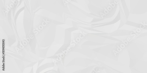 Crumple crushed white paper obsolete rumple craft design. wrinkle ripped creased crumple aged closeup recycled document grunge paper background.