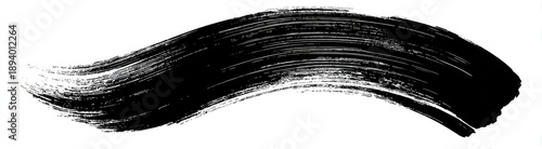 Wallpaper Mural A textured, black brushstroke sweeps across white, resembling a wave. Edges appear uneven Torontodigital.ca