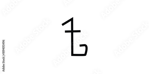 BDT Currency Sign - Modern Geometric Taka Glyph