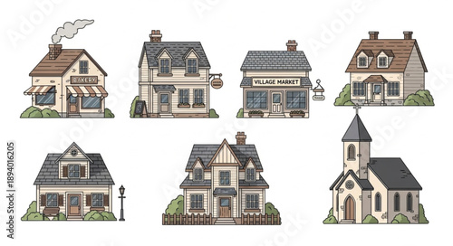 vector illustration of houses