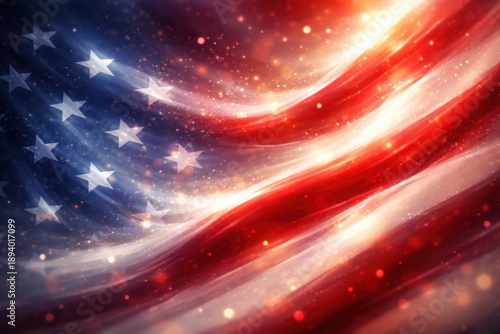 USA 250 Anniversary Abstract American Flag Illustration