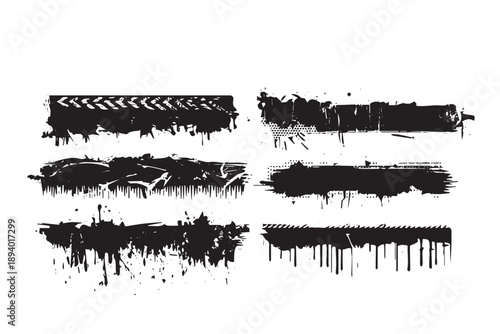 black and white grunge banners