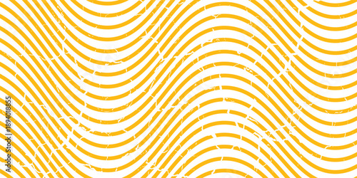 Yellow instant noodle, pasta and spaghetti texture with geometric wavy lines. Ramen, pasta vector pattern. Background abstract food illustration
