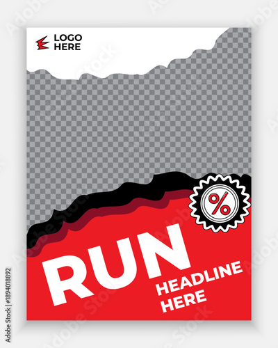 Layout poster template design for sport event