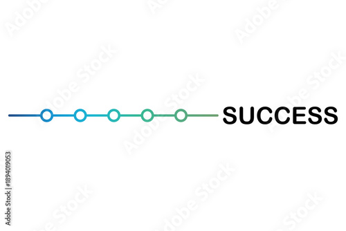Minimalist Success Graphic Showing Progression for Corporate Presentation Decks
