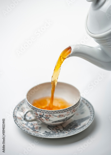 Heißgetränk Schwarztee in einer Teetasse