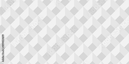 Vector structure box minimal white abstract cube. paper square wall texture. geometric tile hexagon mosaic wall grid wallpaper. minimal geometric block cube isometric mosaic background.