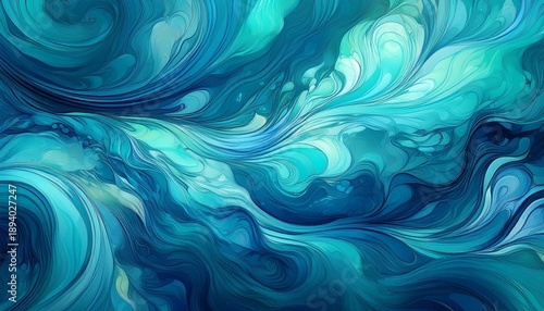 captivating abstract background featuring a mesmerizing texture of swirling dynamic water patterns in vibrant shades of electric blue teal and aqua
