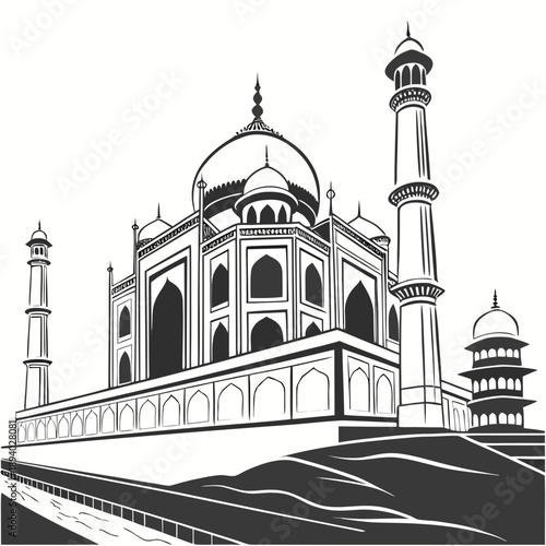 Illustrated taj mahal