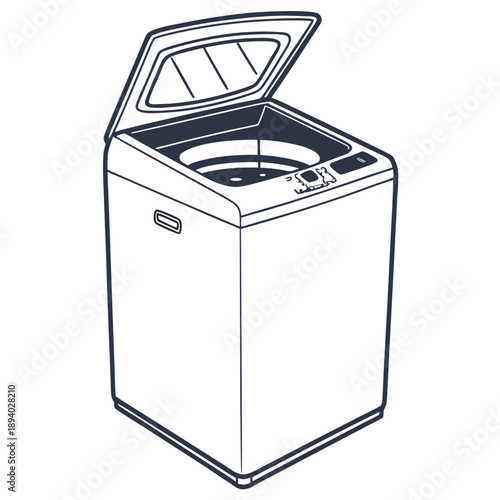 Modern top-loading washing machine