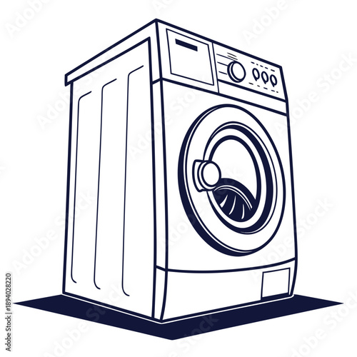 Illustrated washing machine