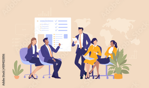 Financial Dispute Meeting. Business  professionals engage in a tense discussion during a meeting, representing resolution, critical decision-making, and challenges in business