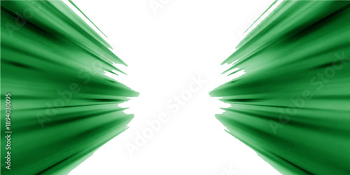 Abstract green background of flowing curtain waves featuring a vector design with light motion and nature-inspired leaf texture lines