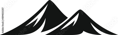 WeMountain Silhouette Icon – Adventure and Landscape Black Vector Symbolb