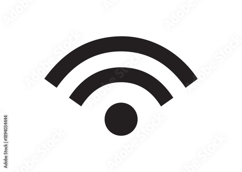 Wifi wireless internet signal Icon, Editable Solid Vector Illustration