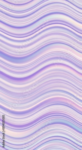 Abstract Wavy Lines in Pastel Purple and White.