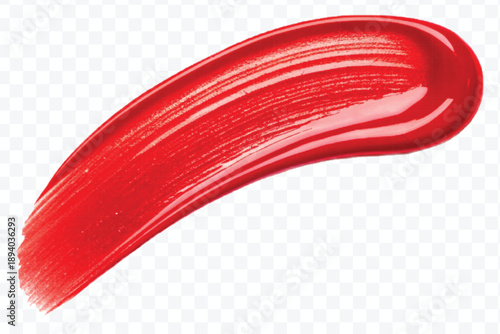 abstract 3d lipstick or cosmetics smear smudge in different color style isolated on transparent background