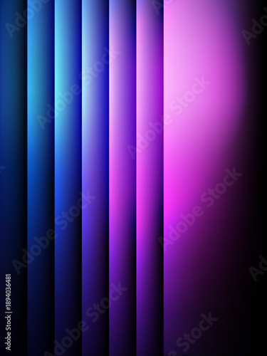 An abstract artistic representation of a futuristic scene with geometric shapes and vibrant colors, depicted from a modern viewpoint with a digital environment and abstract elements.