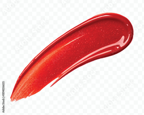 abstract 3d lipstick or cosmetics smear smudge in different color style isolated on transparent background