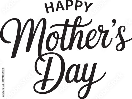 Happy Mother's Day Calligraphy Card Text