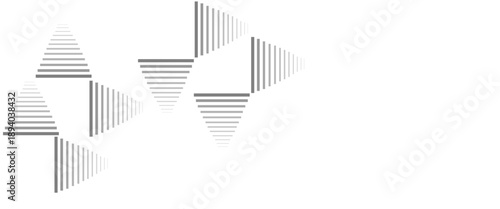 Abstract Geometric Shapes with Stripes on Black Background