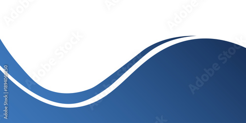 Design blue wavy header business banner horizontal background art