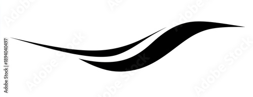 Abstract, stylized black line art on a white background, suggesting movement and curves