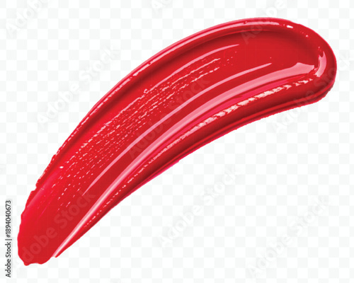 abstract 3d lipstick or cosmetics smear smudge in different color style isolated on transparent background