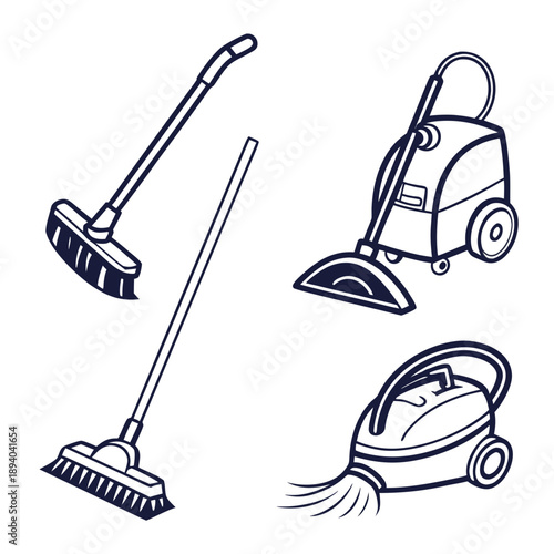 Cleaning Housekeeping Icons - Domestic Chores & Services