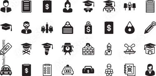Collection of Business Finance Icons.