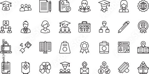 Collection of Education Icons Set.