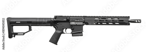 Bild auf Leinwand Black Semi Automatic Sport Carbine Profile