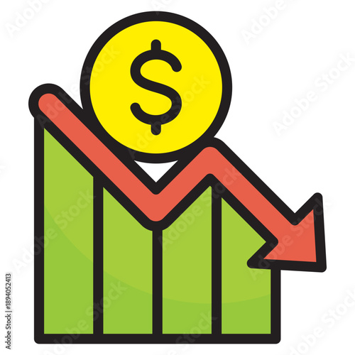 Stock Market Crash Icon