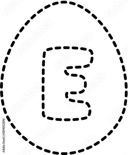 Easter Egg Font Letter E
