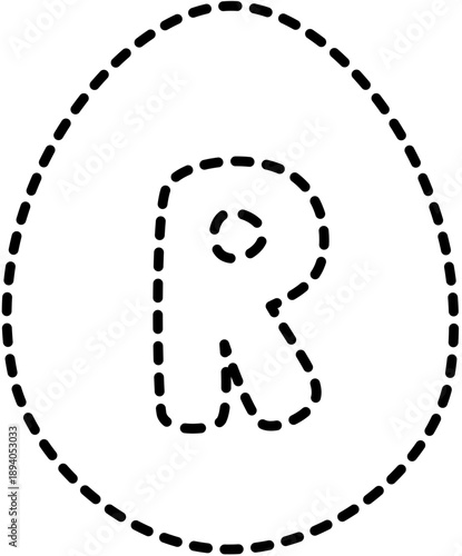 Easter Egg Font Letter R