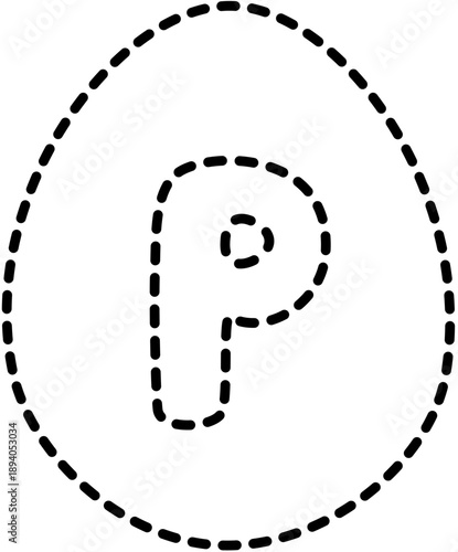 Easter Egg Font Letter P