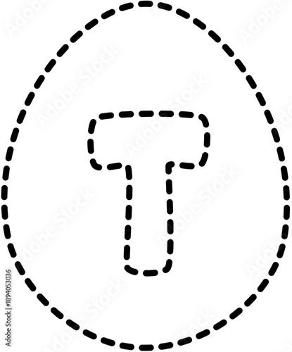 Easter Egg Font Letter T