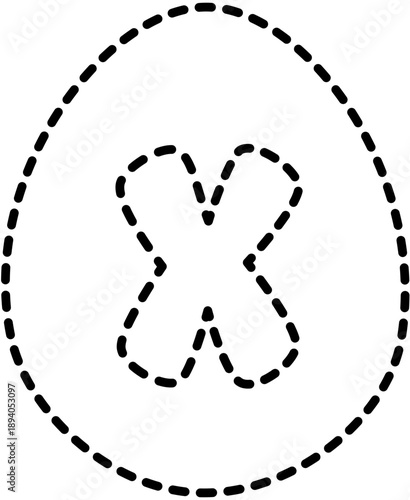 Easter Egg Font Letter X
